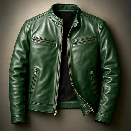 RAÚL | Chaqueta elegante de cuero vintage