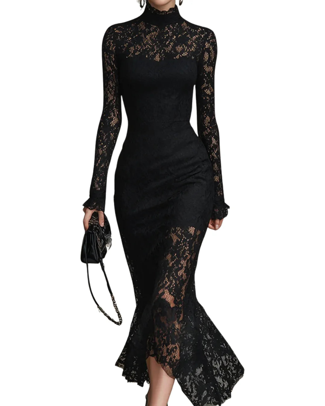 VERONIKA | VESTIDO ENCAJE NEGRO