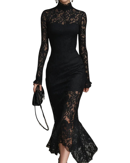 VERONIKA | VESTIDO ENCAJE NEGRO