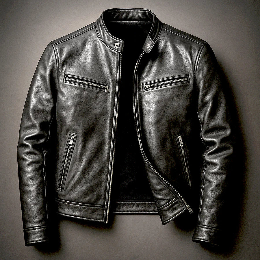 RAÚL | Chaqueta elegante de cuero vintage
