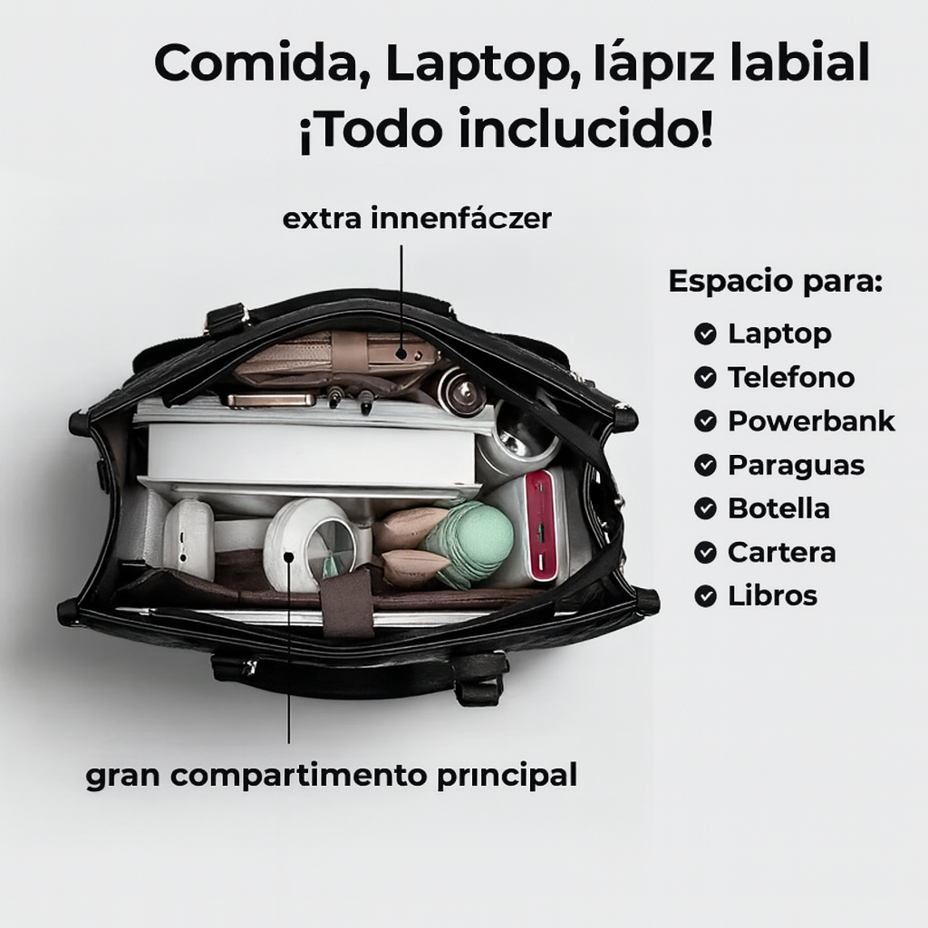 Elegante bolso con compartimento frigorífico