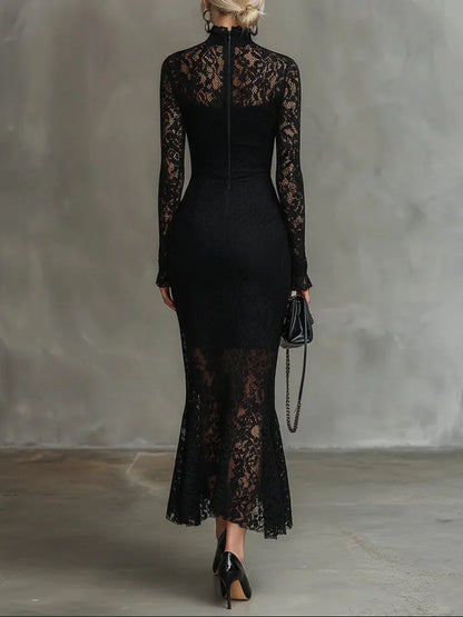 VERONIKA | VESTIDO ENCAJE NEGRO