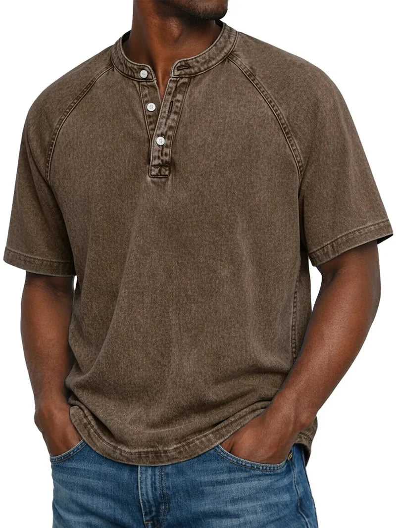 ARNAS | CAMISETA VINTAGE DE HOMBRE CON BOTONES