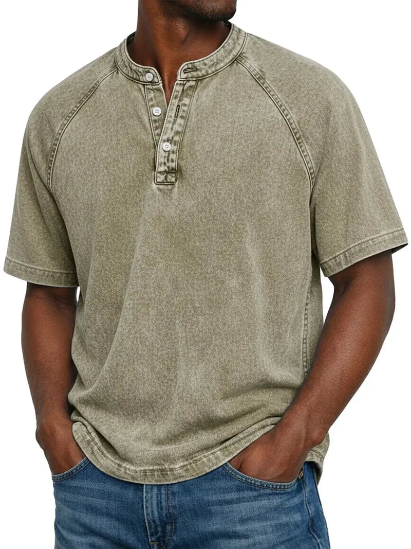 ARNAS | CAMISETA VINTAGE DE HOMBRE CON BOTONES