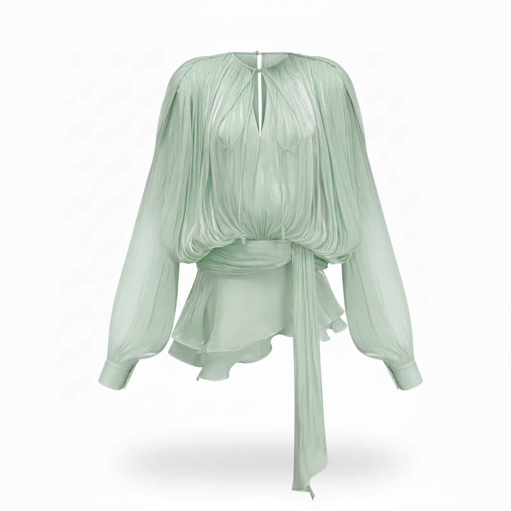 Blusa verde menta - vista frontal