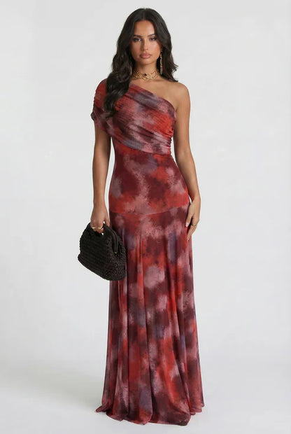 SELENA | Vestido Largo rojizo elegante