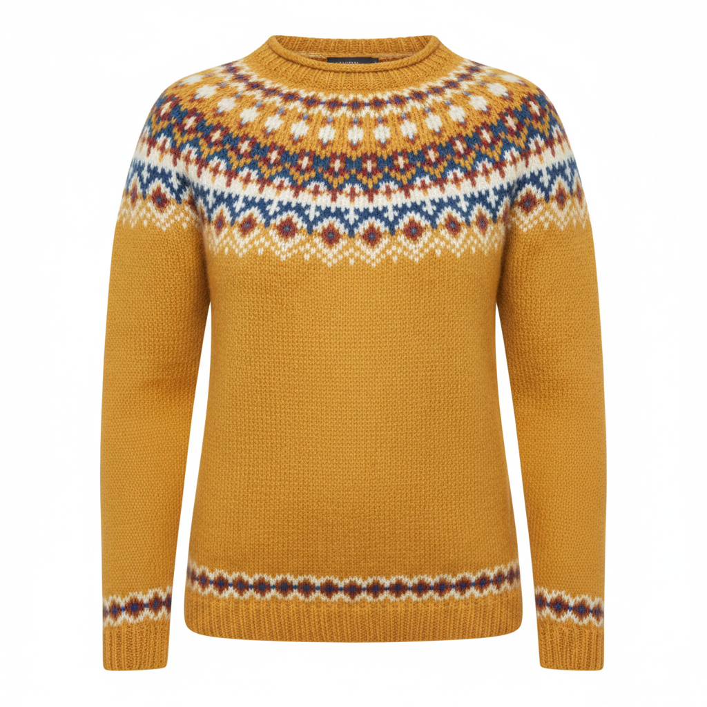 Suéter amarillo nórdico