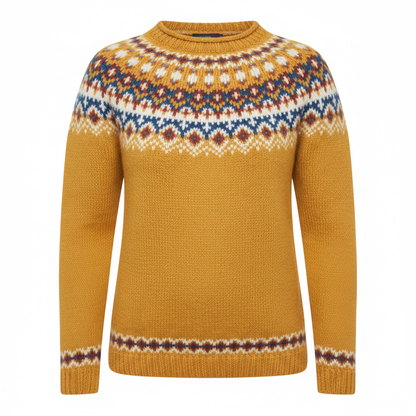 Suéter amarillo nórdico