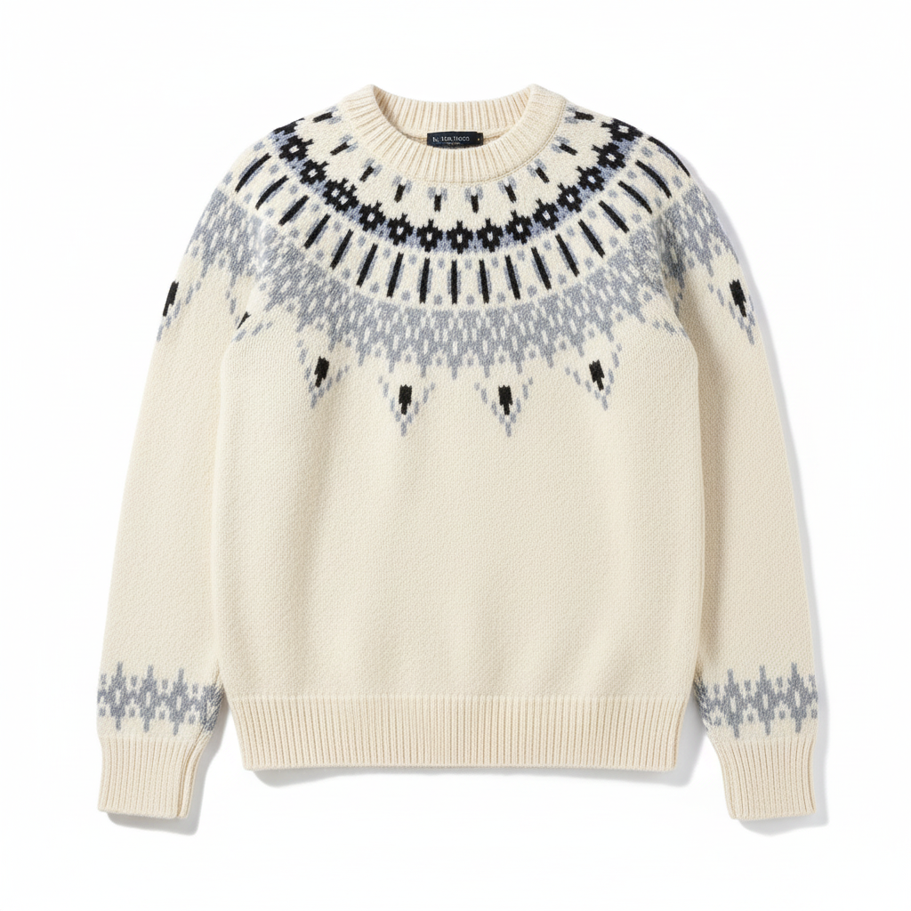 Suéter crema nórdico