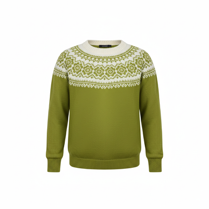 Suéter verde lima nórdico