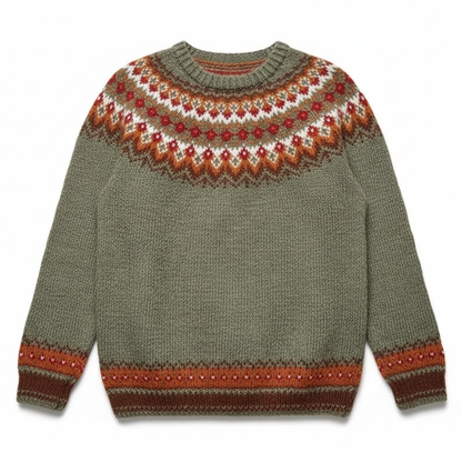 Suéter verde salvia nórdico