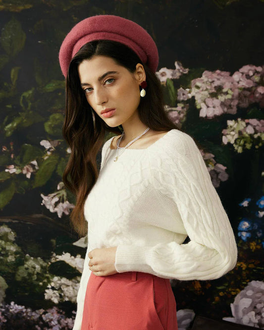 Suéter de punto trenzado Romance