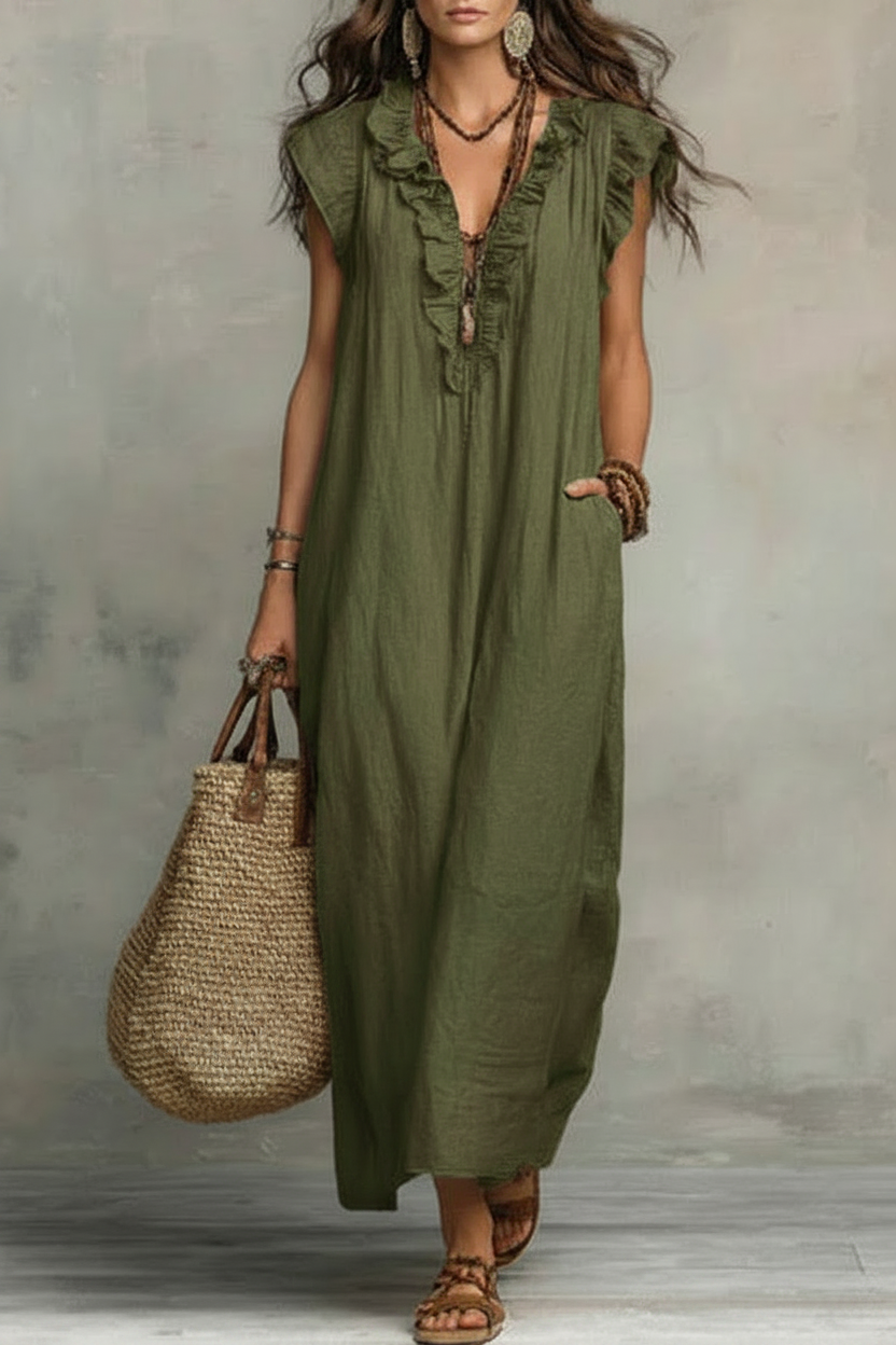 Vestido verde oliva