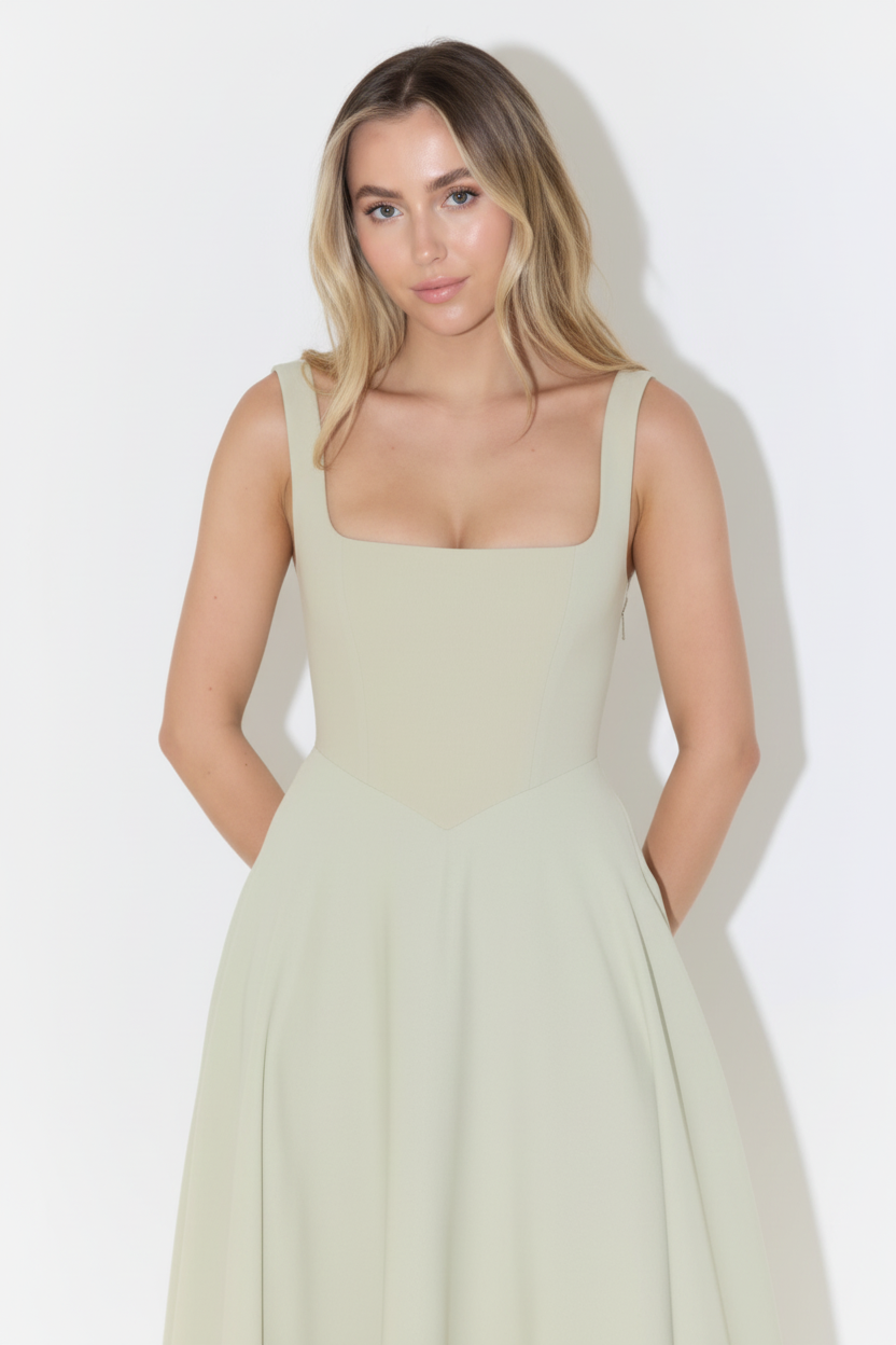Vestido verde - Vista frontal