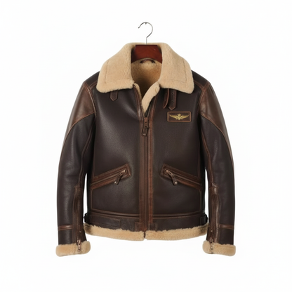 Vista trasera chaqueta aviador